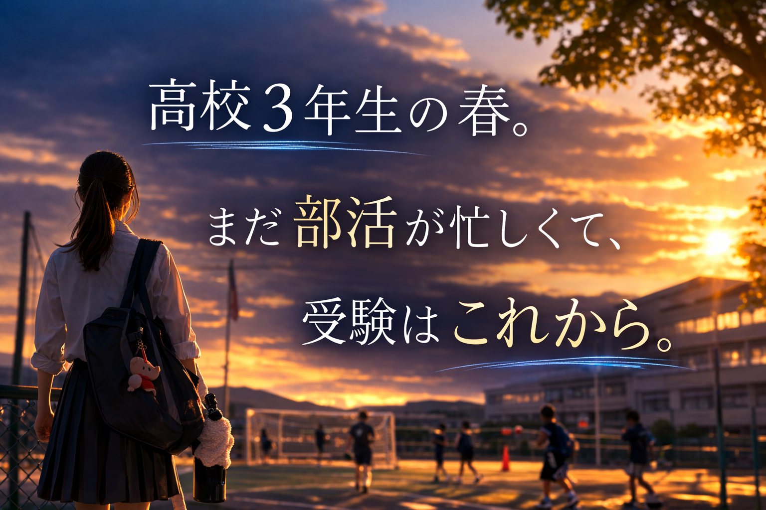部活が忙しい高校3年生へ。受験はまだ間に合いますか？